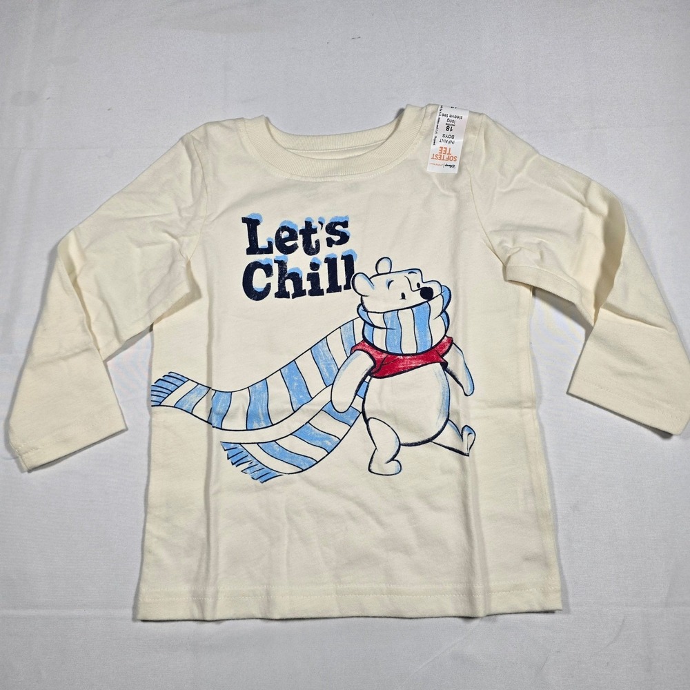 Disney Winnie the Pooh Lets Chill Cream Long Sleeve T-Shirt Infant 18 Months